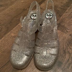 JUJU Y2K GLITTER Jellies Shoes Size 7! In perfect condition